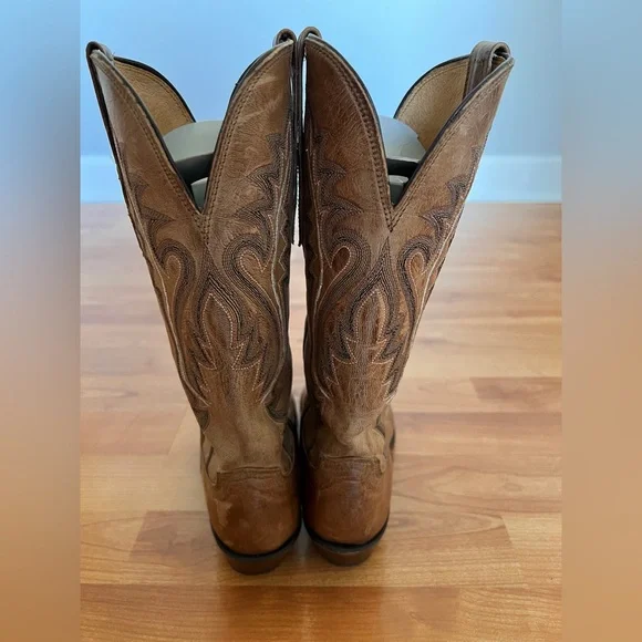 Lucchese Brown Western Boots - Picture 3 of 9